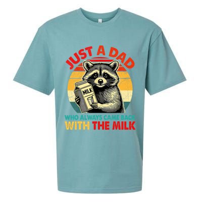 Just A Dad Who Always Came Back With The Milk Fathers Day  Sueded Cloud Jersey T-Shirt