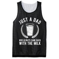 Just A Dad Who Always Came Back With The Milk Mesh Reversible Basketball Jersey Tank