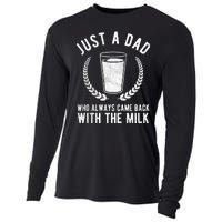 Just A Dad Who Always Came Back With The Milk Cooling Performance Long Sleeve Crew