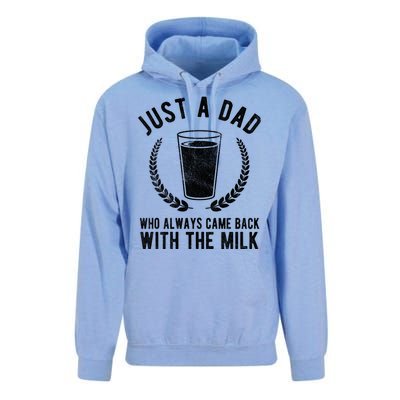 Just A Dad Who Always Came Back With The Milk Unisex Surf Hoodie