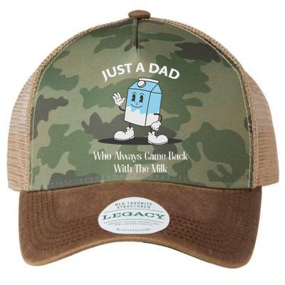 Just A Dad Who Always Came Back With The Milk Legacy Tie Dye Trucker Hat