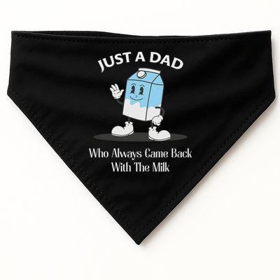 Just A Dad Who Always Came Back With The Milk USA-Made Doggie Bandana
