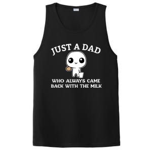 Just A Dad Who Always Came Back With The Milk Fathers Day PosiCharge Competitor Tank