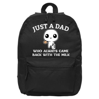 Just A Dad Who Always Came Back With The Milk Fathers Day 16 in Basic Backpack