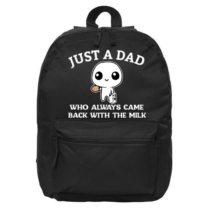 Just A Dad Who Always Came Back With The Milk Fathers Day 16 in Basic Backpack