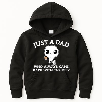Just A Dad Who Always Came Back With The Milk Fathers Day Kids Hoodie