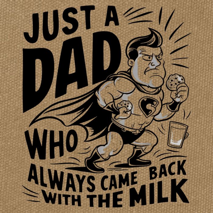 Just A Dad Who Always Came Back With The Milk Fathers Day Cotton Canvas Backpack