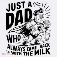 Just A Dad Who Always Came Back With The Milk Fathers Day Sweatshirt