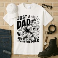 Just A Dad Who Always Came Back With The Milk Fathers Day Tall T-Shirt