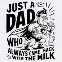 Just A Dad Who Always Came Back With The Milk Fathers Day Youth Performance Sprint T-Shirt