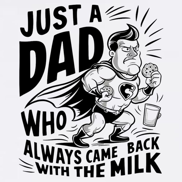 Just A Dad Who Always Came Back With The Milk Fathers Day Youth Performance Sprint T-Shirt