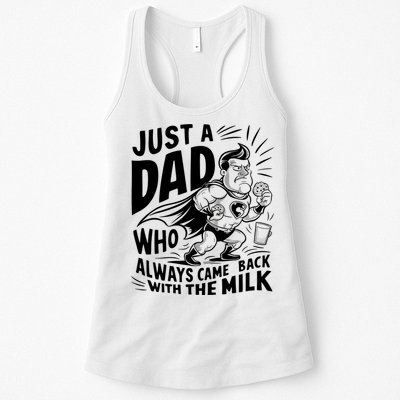 Just A Dad Who Always Came Back With The Milk Fathers Day Womens Tank Top
