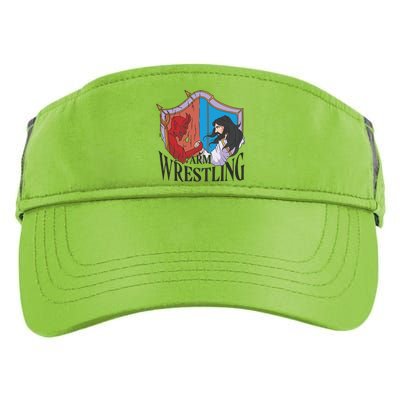 Jesus And Devil Arm Wrestling Adult Drive Performance Visor