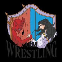 Jesus And Devil Arm Wrestling Button