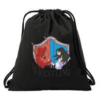 Jesus And Devil Arm Wrestling Drawstring Bag