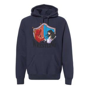 Jesus And Devil Arm Wrestling Premium Hoodie