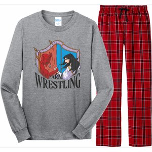 Jesus And Devil Arm Wrestling Long Sleeve Pajama Set