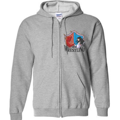 Jesus And Devil Arm Wrestling Full Zip Hoodie