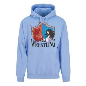 Jesus And Devil Arm Wrestling Unisex Surf Hoodie