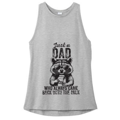 Just A Dad Who Always Came Back With The Milk Ladies PosiCharge Tri-Blend Wicking Tank