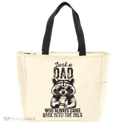 Just A Dad Who Always Came Back With The Milk Zip Tote Bag