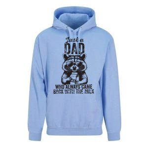 Just A Dad Who Always Came Back With The Milk Unisex Surf Hoodie