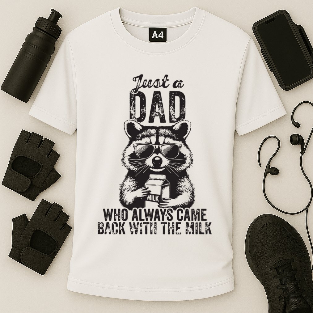 Just A Dad Who Always Came Back With The Milk Performance Shirt