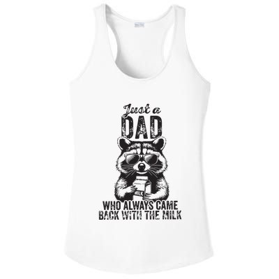 Just A Dad Who Always Came Back With The Milk Ladies PosiCharge Competitor Racerback Tank