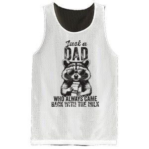 Just A Dad Who Always Came Back With The Milk Mesh Reversible Basketball Jersey Tank