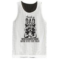 Just A Dad Who Always Came Back With The Milk Mesh Reversible Basketball Jersey Tank