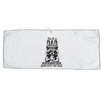 Just A Dad Who Always Came Back With The Milk Large Microfiber Waffle Golf Towel