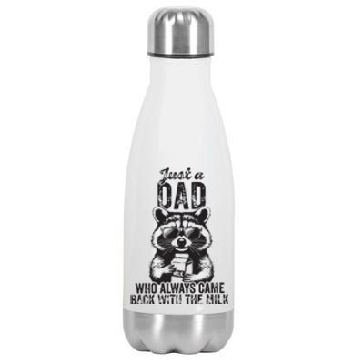 Just A Dad Who Always Came Back With The Milk Stainless Steel Insulated Water Bottle