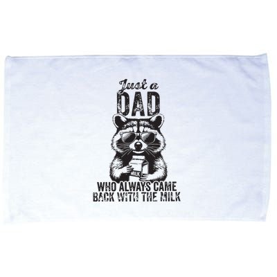 Just A Dad Who Always Came Back With The Milk Microfiber Hand Towel