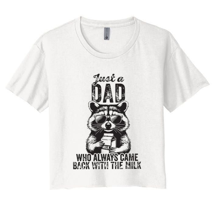 Just A Dad Who Always Came Back With The Milk Crop Top