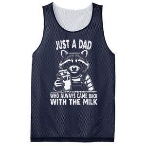 Just A Dad Who Always Came Back With The Milk Funny FatherS Mesh Reversible Basketball Jersey Tank