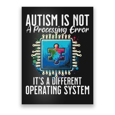 Just a Different Operating System - Autism Awareness Poster
