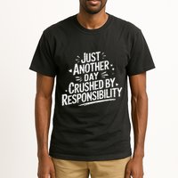 Just Another Day Crushed By Responsibility Funny Sarcastic Tall T-Shirt