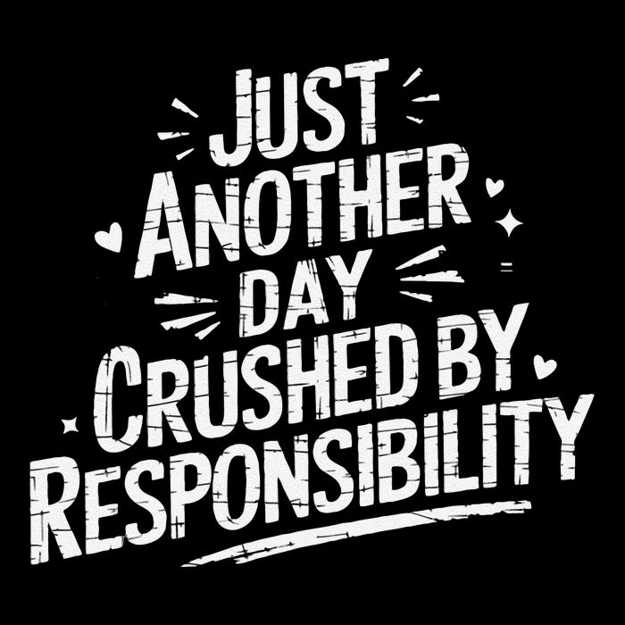 Just Another Day Crushed By Responsibility Funny Sarcastic Daily Commute Backpack