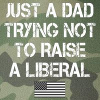 Just A Dad Trying Not To Raise A Liberal Father's Day Legacy Tie Dye Trucker Hat