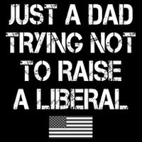 Just A Dad Trying Not To Raise A Liberal Father's Day Cooling Performance Long Sleeve Crew