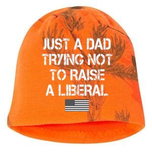 Just A Dad Trying Not To Raise A Liberal Father's Day Kati - Camo Knit Beanie