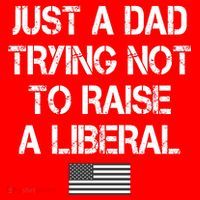 Just A Dad Trying Not To Raise A Liberal Father's Day Visor