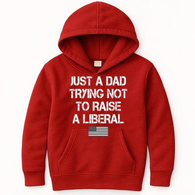 Just A Dad Trying Not To Raise A Liberal Father's Day Kids Hoodie