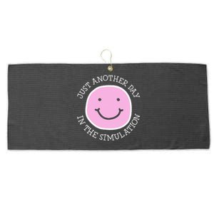 Just Another Day In The Simulation Large Microfiber Waffle Golf Towel