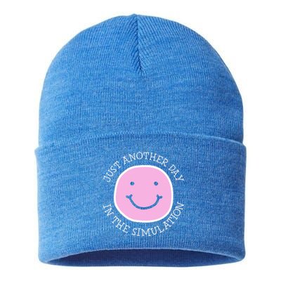 Just Another Day In The Simulation Sustainable Knit Beanie