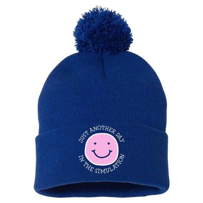 Just Another Day In The Simulation Pom Pom 12in Knit Beanie