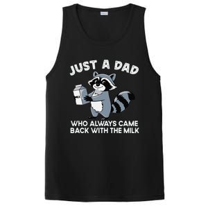 Just A Dad Who Came Back With Milk Funny Desin PosiCharge Competitor Tank