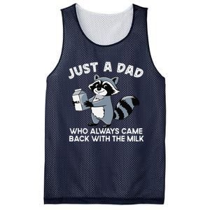 Just A Dad Who Came Back With Milk Funny Desin Mesh Reversible Basketball Jersey Tank