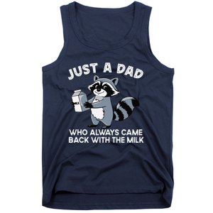 Just A Dad Who Came Back With Milk Funny Desin Tank Top