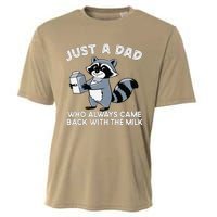 Just A Dad Who Came Back With Milk Funny Desin Cooling Performance Crew T-Shirt